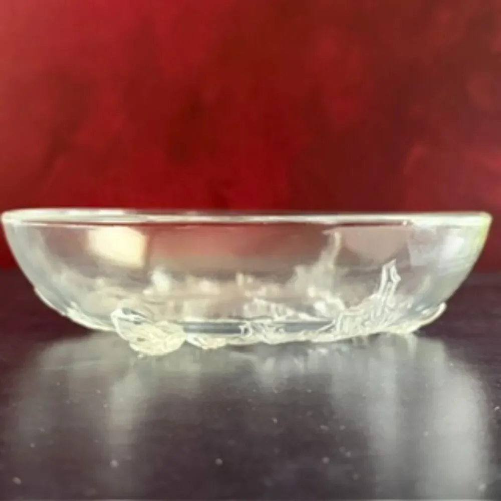 Vintage Federal Glass Acorn Oak Leaf Clear Pressed Glass 6
